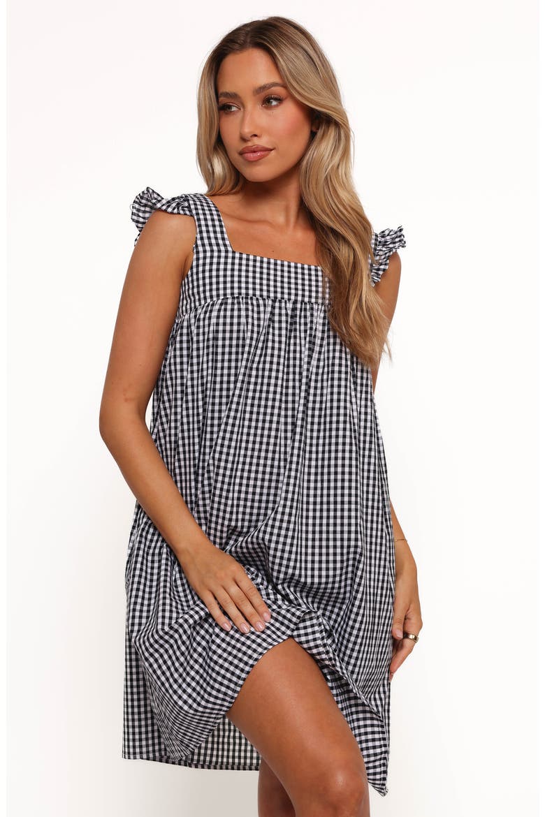 Nola Check Sleeveless Minidress, Alternate, color, BLACK GINGHAM