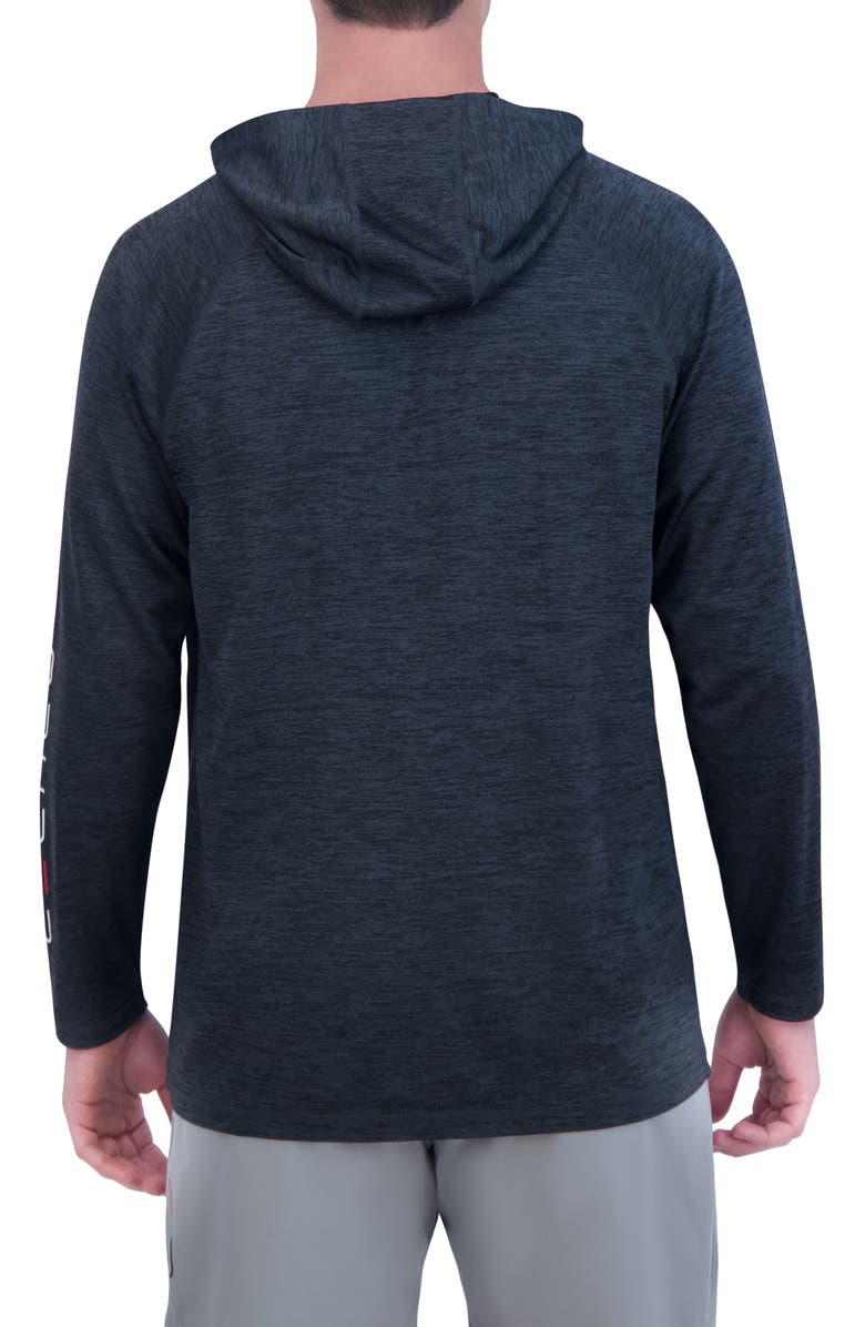 Spyder Long Sleeve Hooded Rashguard, Alternate, color, Black