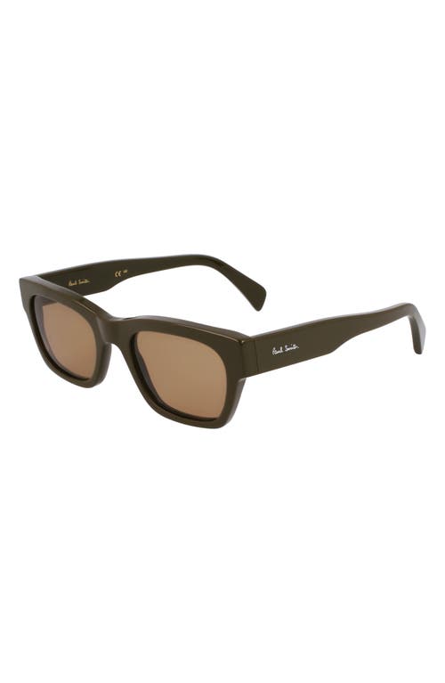 PAUL SMITH PAUL SMITH LOXHAM 52MM MODIFIED RECTANGULAR SUNGLASSES