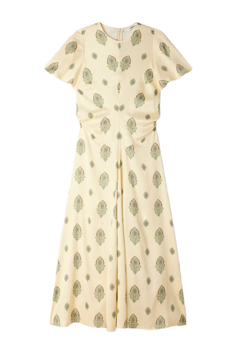 Paisley print maxi dress, Alternate, color, Light yellow