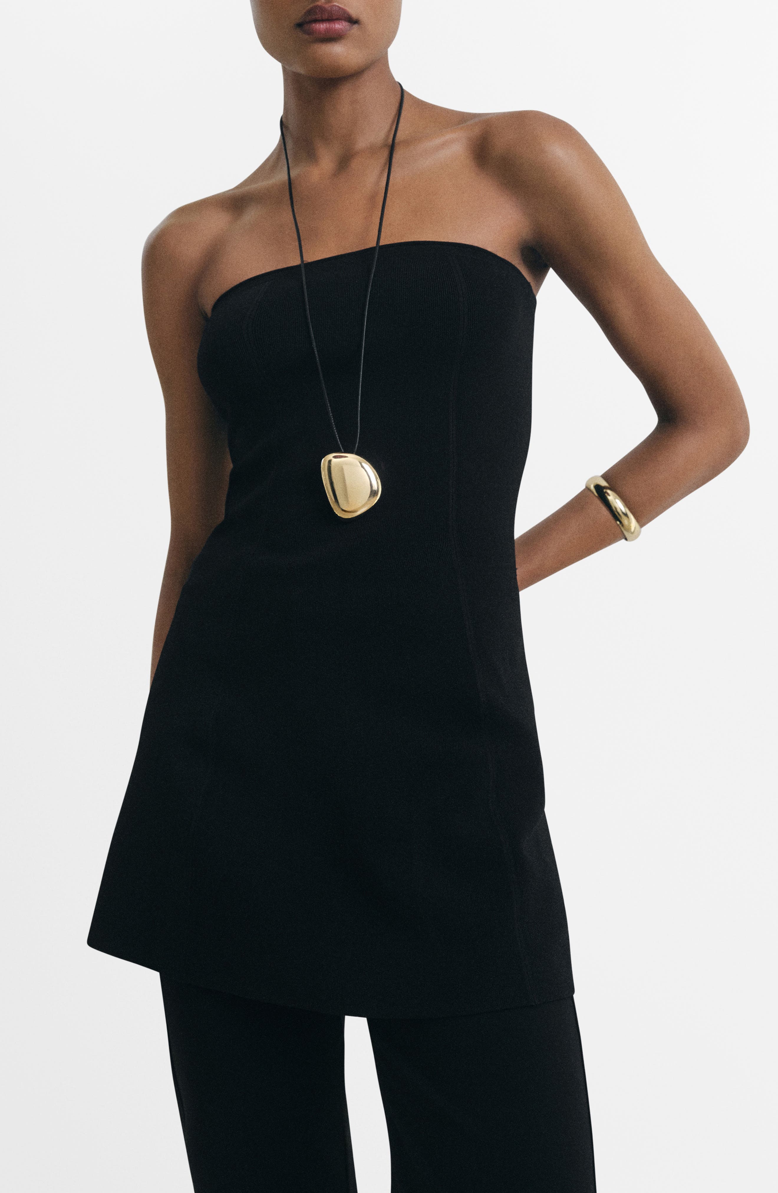 Strapless Rib Top