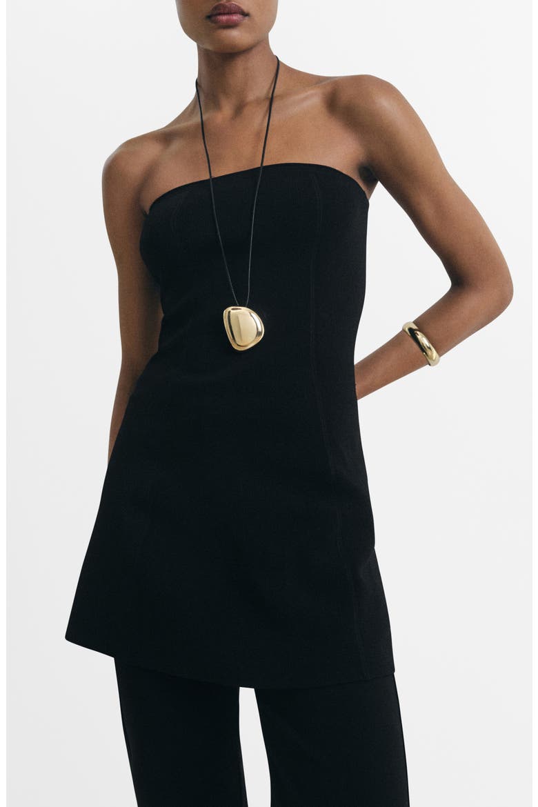 Strapless Rib Top, Main, color, BLACK