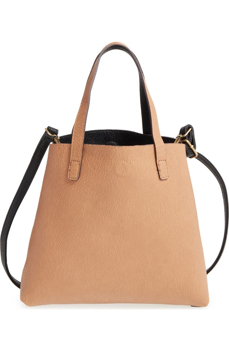 Street Level Reversible Faux Leather Tote, Alternate, color,