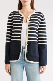 rag & bone Dee Stripe Long Cardigan