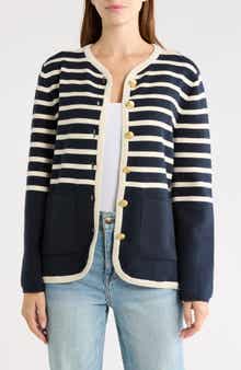 Dee Stripe Long Cardigan