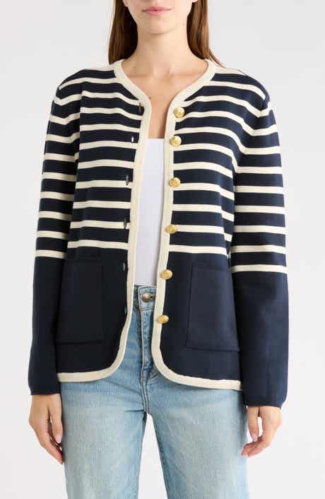 Dee Stripe Long Cardigan