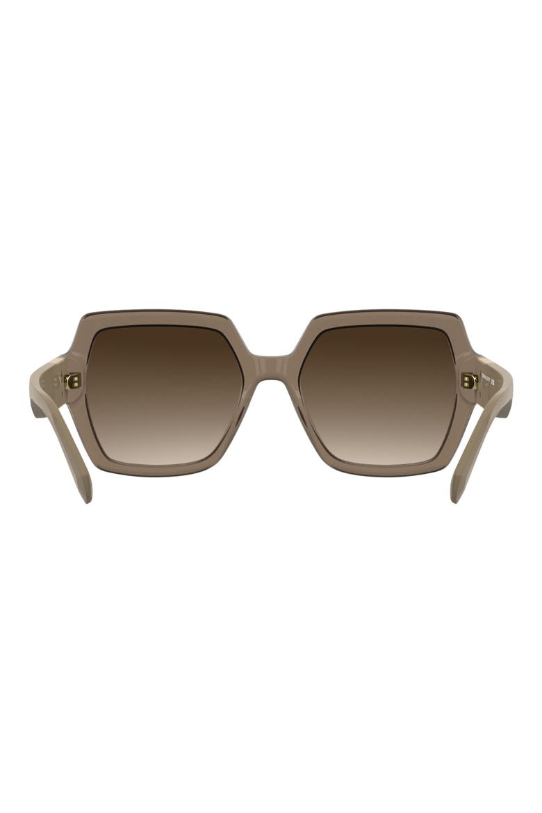 Dira 56mm Rectangle Sunglasses, Alternate, color, LIGHT BROWN