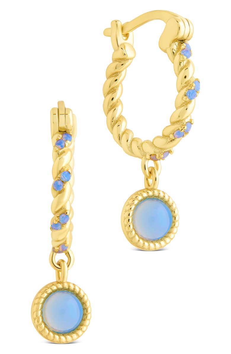 Sterling Forever Susannah Drop Huggie Hoop Earrings, Main, color, Gold