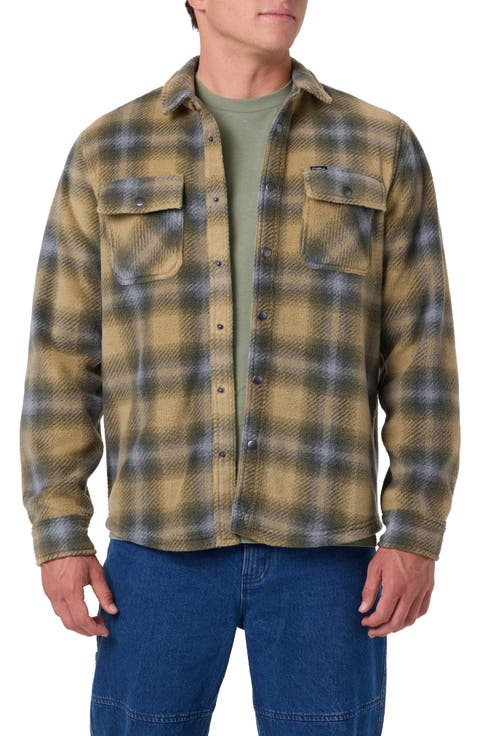 Glacier Plaid Superfleece Snap-Up Overshirt