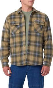 O'Neill Glacier Plaid Superfleece Snap-Up Overshirt