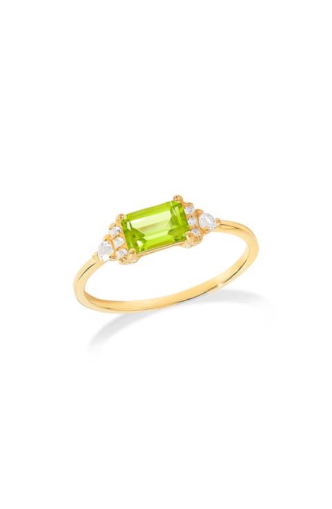Baguette & Round Mix Gemstone Ring