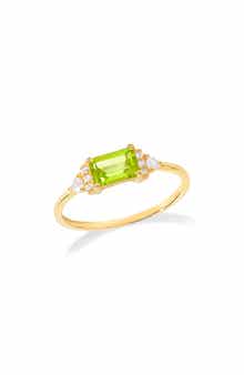 YS GEMS Baguette & Round Mix Gemstone Ring
