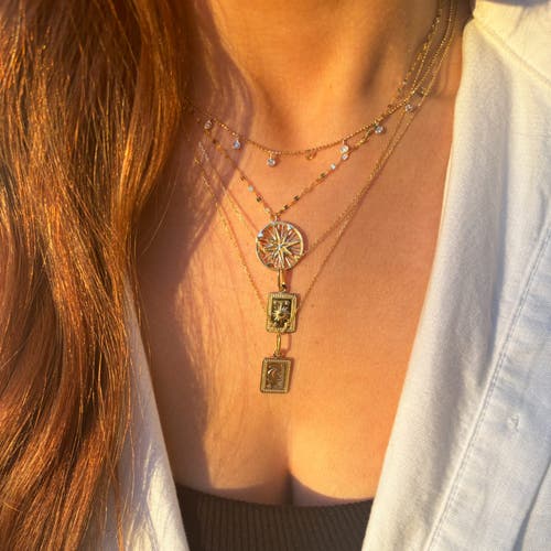 The Lovery Fine Jewelry Gold Sun Tag Necklace In Gold