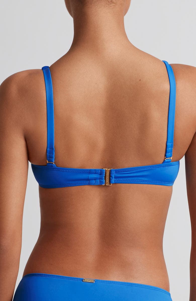 Lauren Ralph Lauren Macramé O-Ring Bikini Top, Alternate, color, Electric Blue