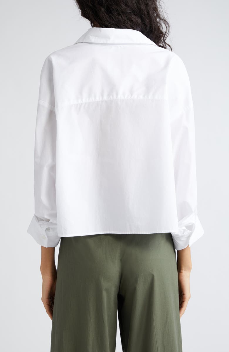TWP Soon to Be Ex Cotton Button-Up Crop Shirt, Alternate, color, White