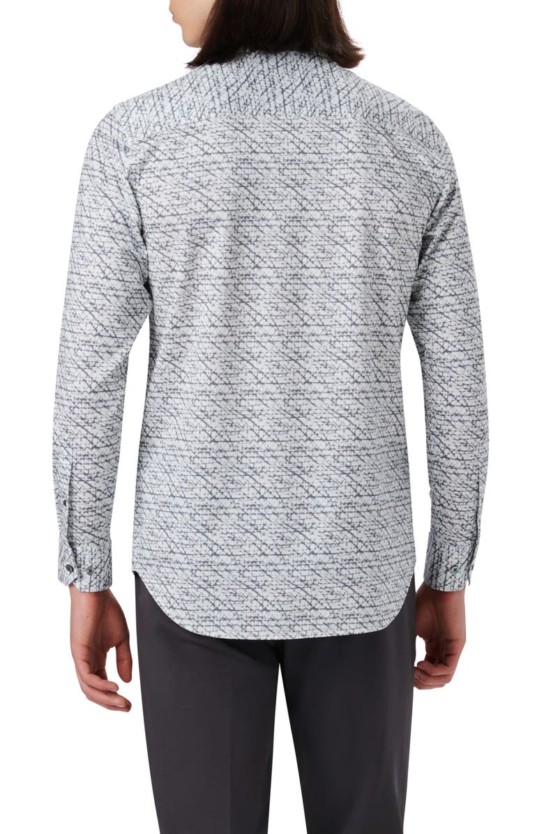 Bugatchi OoohCotton<sup>®</sup> Abstract Print Button-Up Shirt, Alternate, color, 