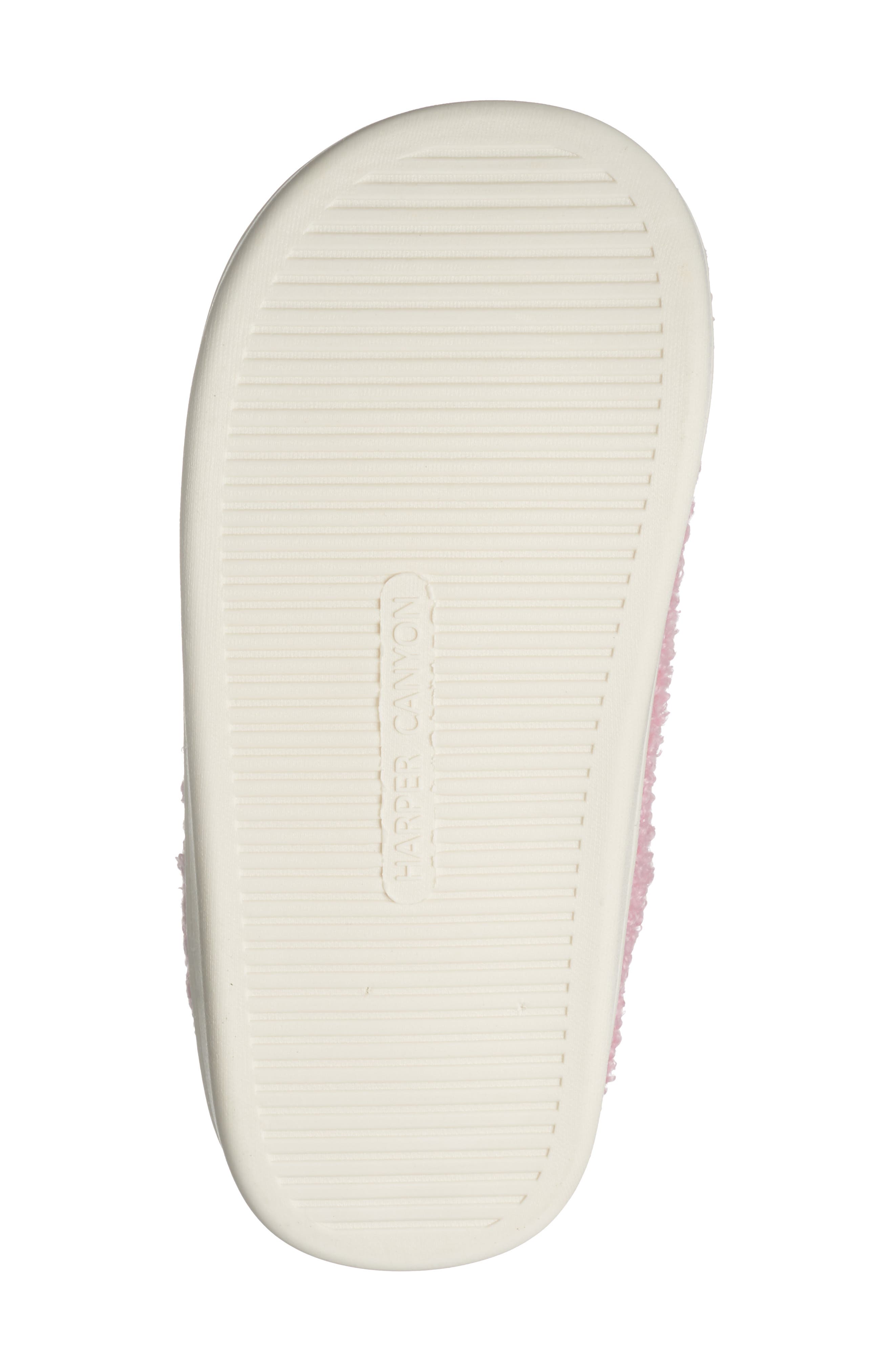 Kids' Smiley Face Slipper, Alternate, color, PINK LIGHT