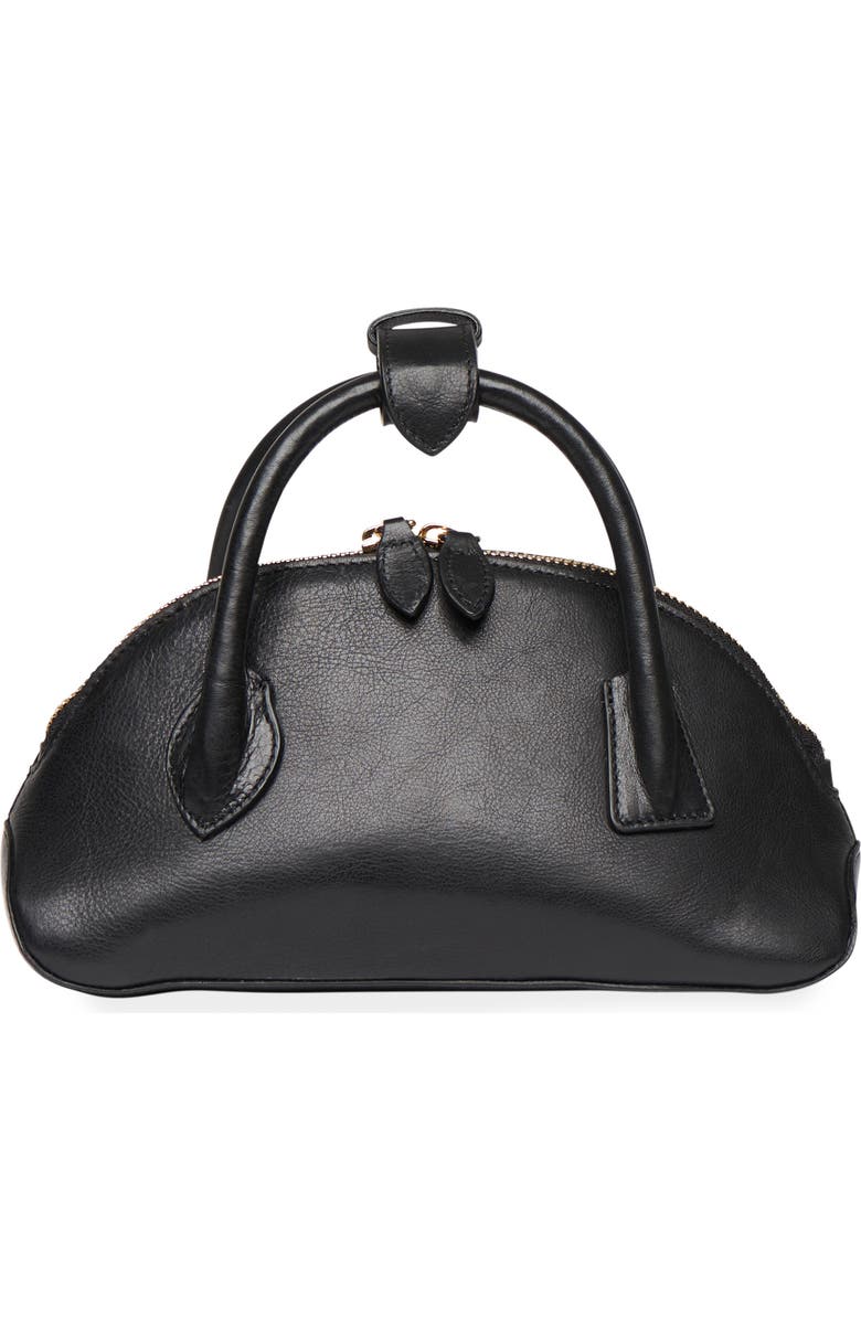 LIFFNER Dome East/West Leather Handbag, Alternate, color, Black