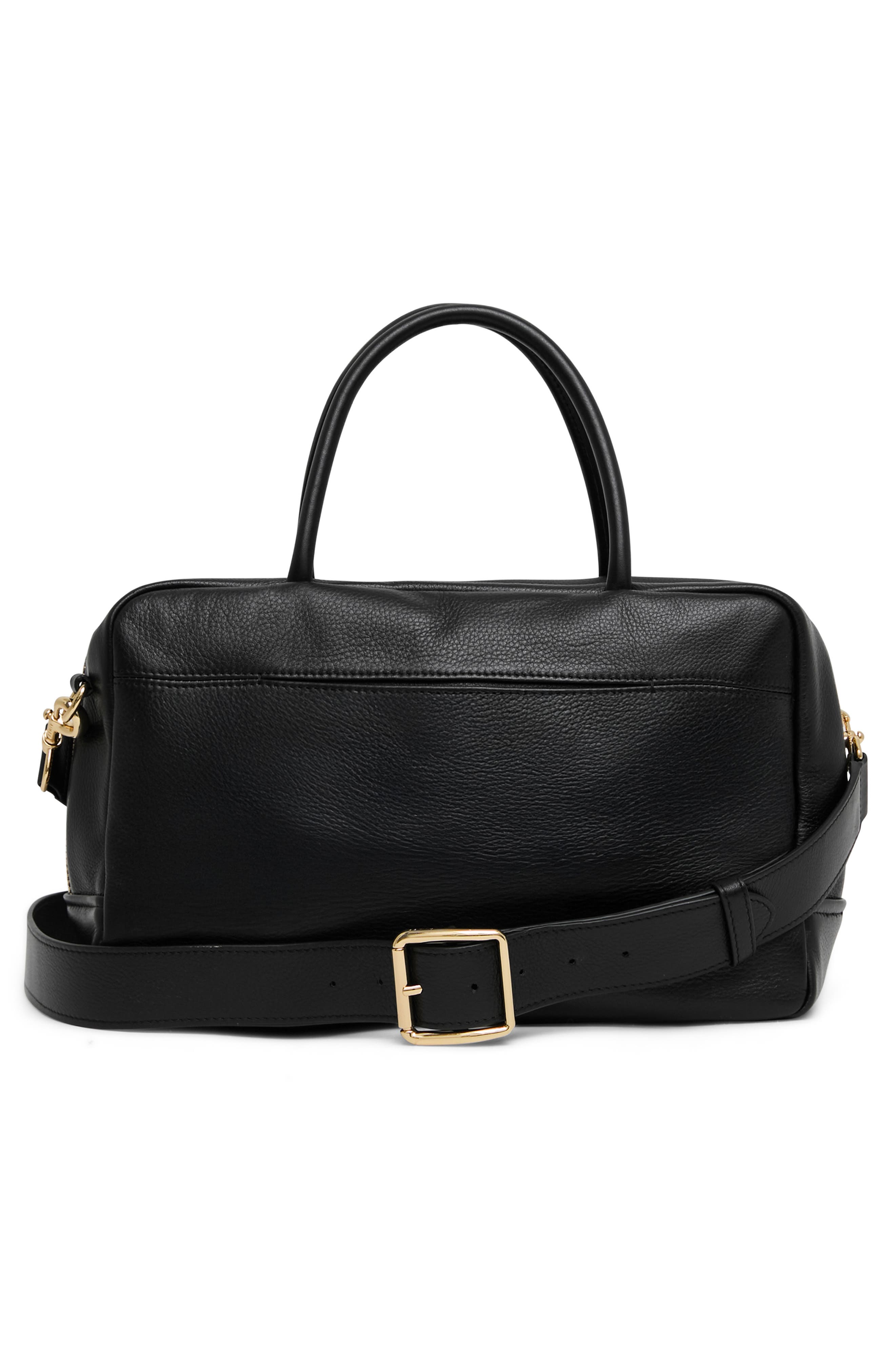 AIMEE Ritual Leather Satchel, Alternate, color, Black