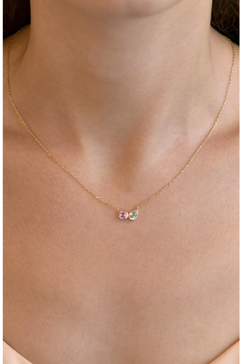 Melia Toi et Moi Pendant Necklace, Alternate, color, GREEN