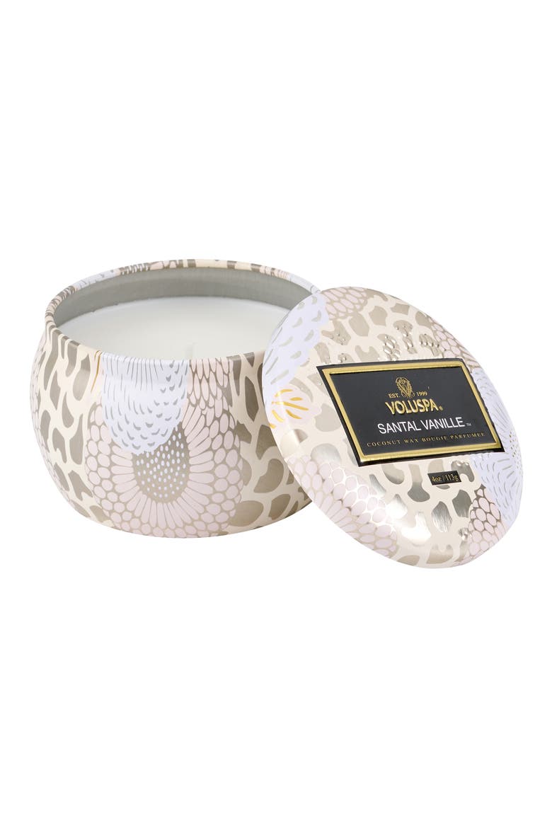 Santal Vanille 3-Wick Tin Candle, Main, color, SANTAL VANILLE MINI TIN