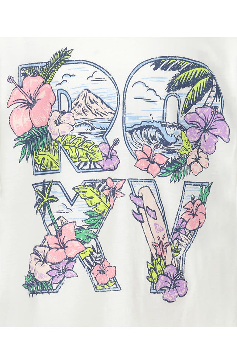 Roxy Kids' Paradisus Oversize Cotton Graphic T-Shirt, Alternate, color, Coconut Milk