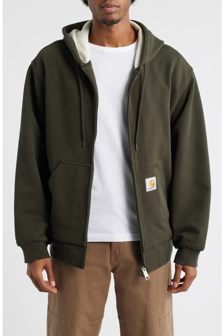 Active Zip Hoodie, Main, color, OLIVE