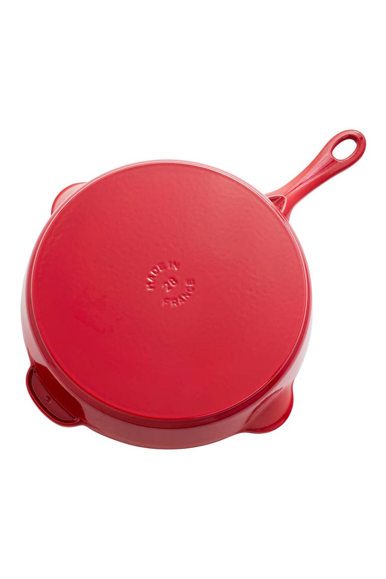 11-Inch Enameled Cast Iron Fry Pan, Alternate, color, CHERRY