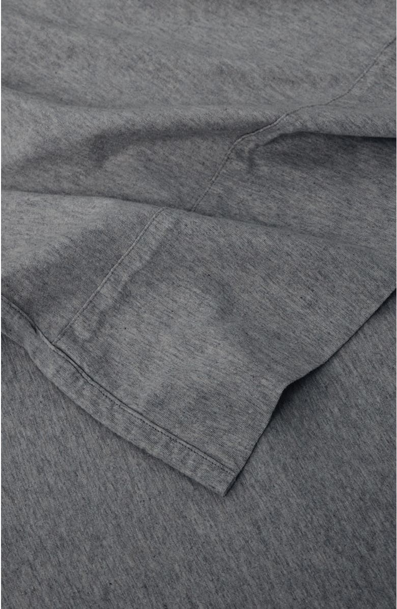 Pact Organic Favorite Tee Jersey Flat Sheet, Alternate, color, Medium Grey Heather