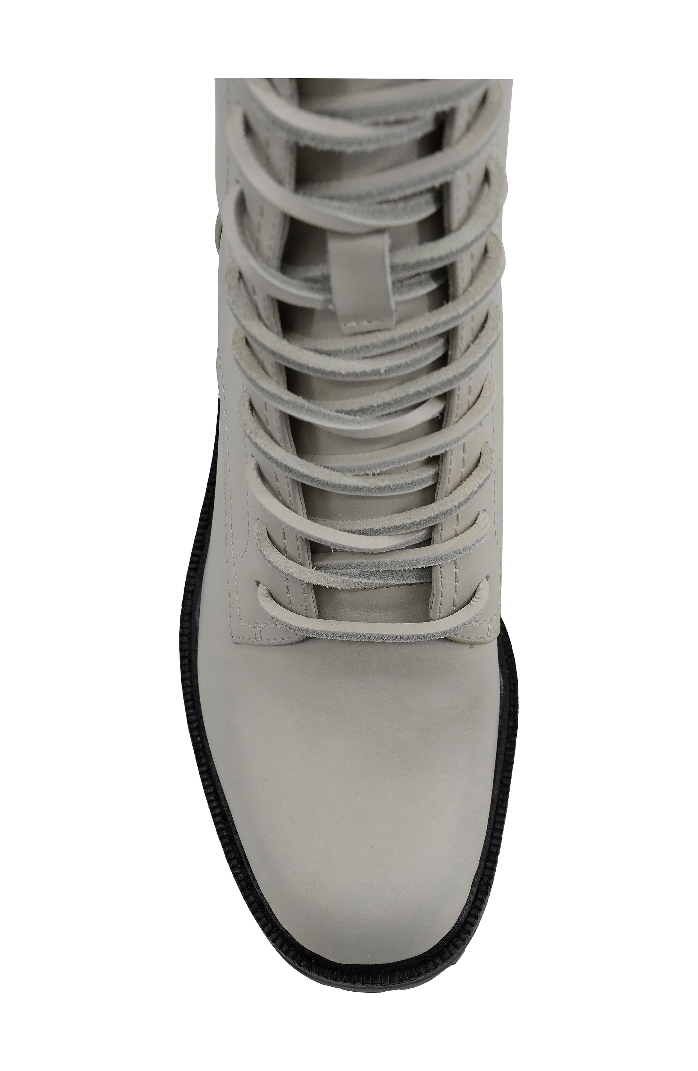 Artisan Crafted By Zigi Semi High Lace-Up Boot, Alternate, color, Cream Leather