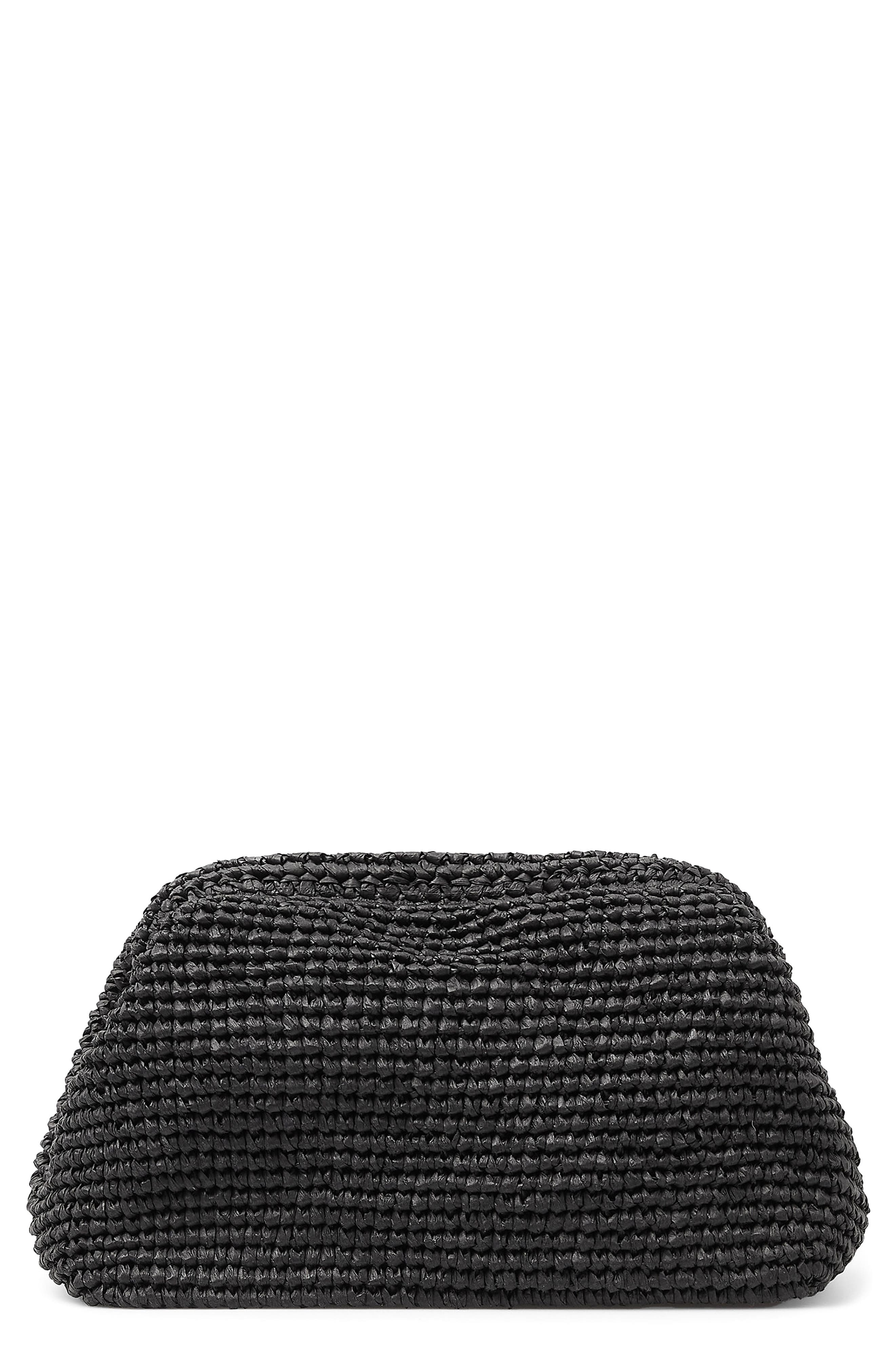 COS Framed Raffia Clutch, Main, color, 