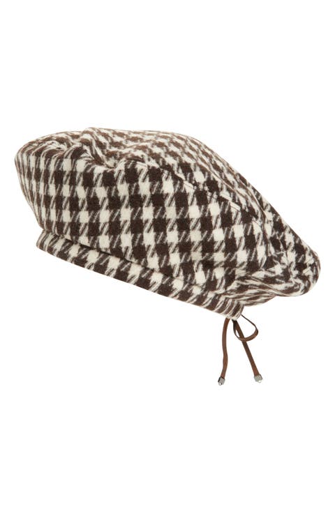 Houndstooth Beret