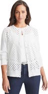 Jessica London Fine Gauge Eyelet Cardigan