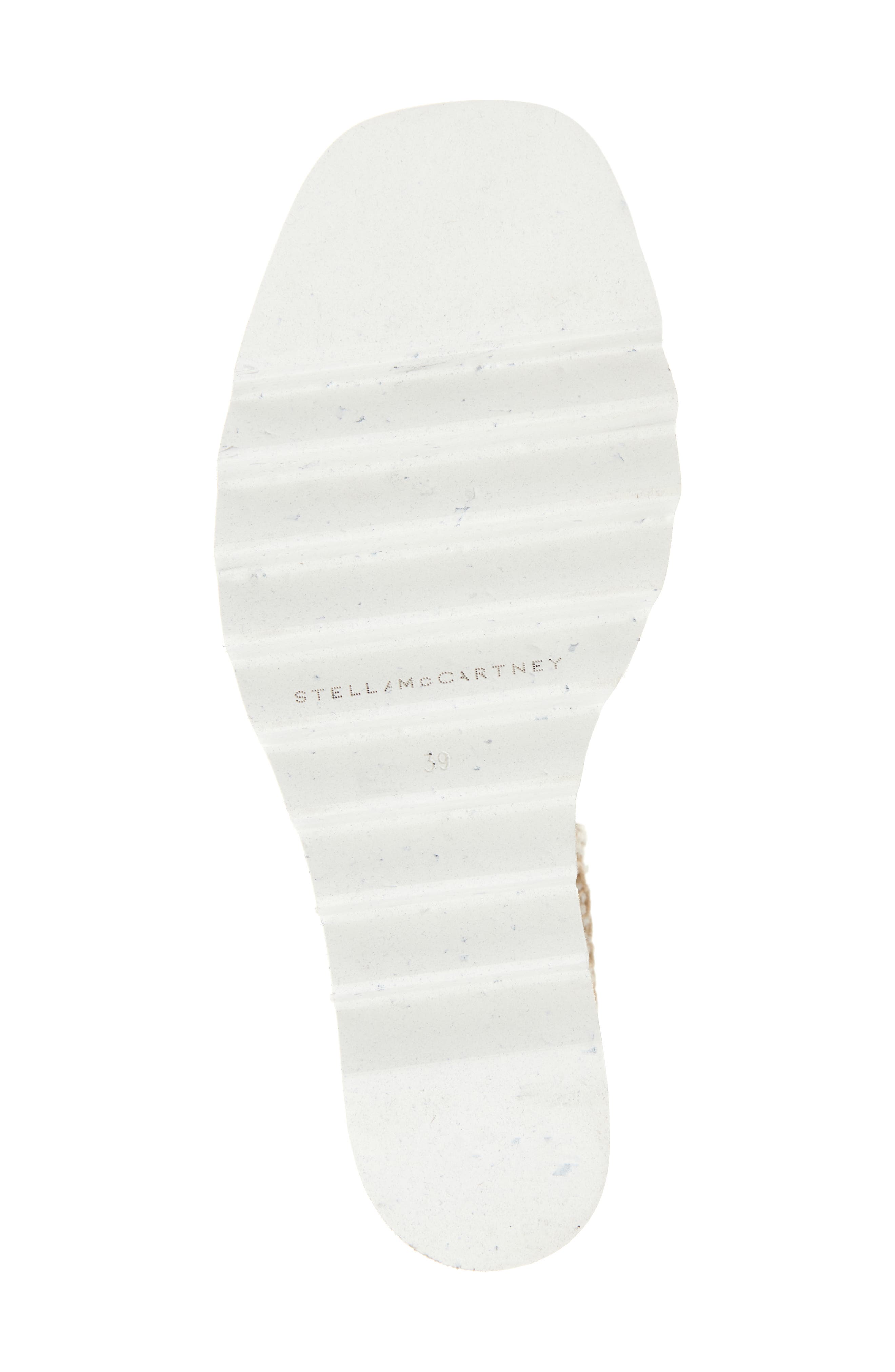 Stella McCartney Gaia Logo Strap Organic Canvas Platform Wedge Espadrille, Alternate, color, 