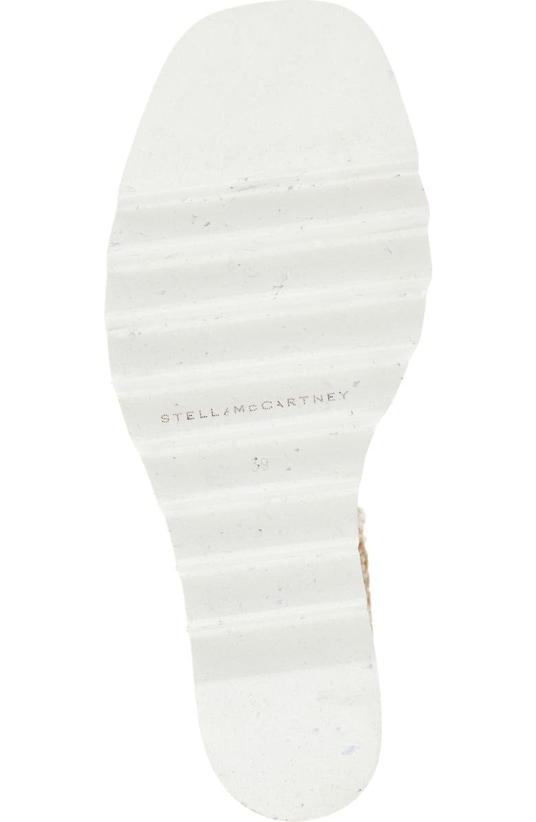 Stella McCartney Gaia Logo Strap Organic Canvas Platform Wedge Espadrille, Alternate, color,