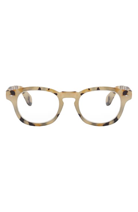 Rumi 55mm Round Blue Light Blocking Glasses