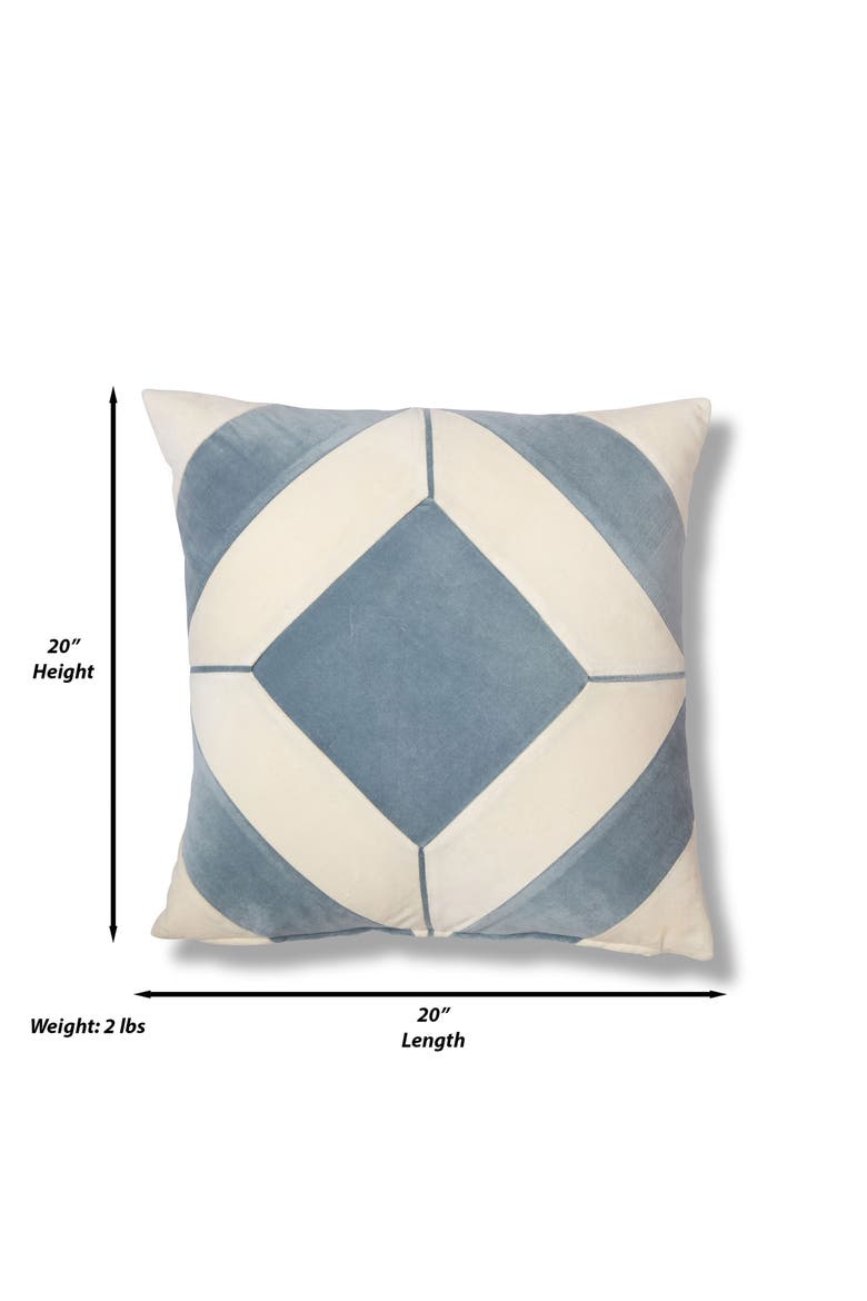 Diamond Blue Throw Pillow, Alternate, color, BLUE