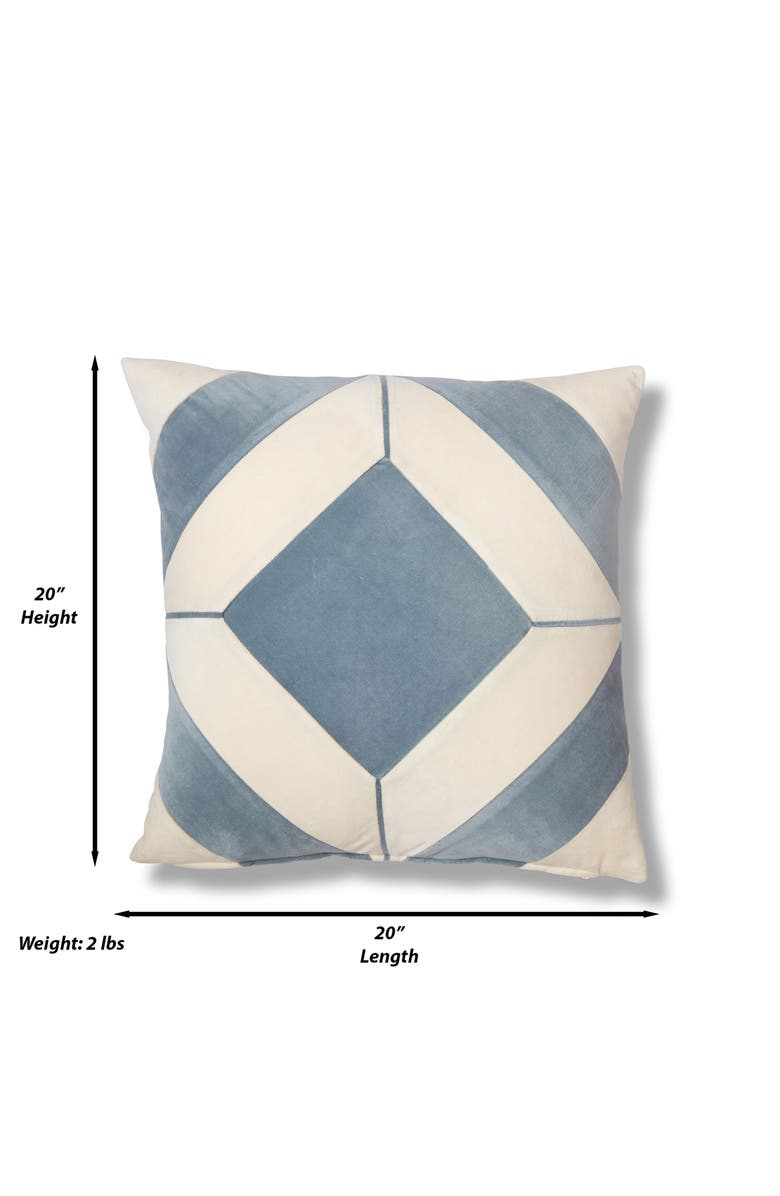 ROSELLI TRADING COMPANY Diamond Blue Throw Pillow, Alternate, color, Blue
