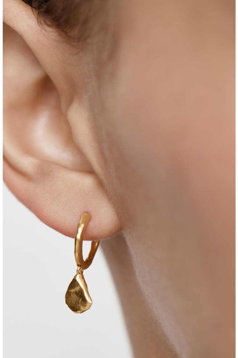 Fragments Asymmetric Drop Hoop Earrings, Alternate, color, 18K GOLD VERMEIL