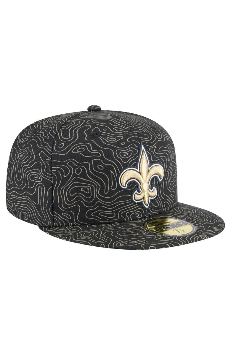 New Era Men's New Era Black New Orleans Saints Geo 59FIFTY Fitted Hat, Alternate, color, 