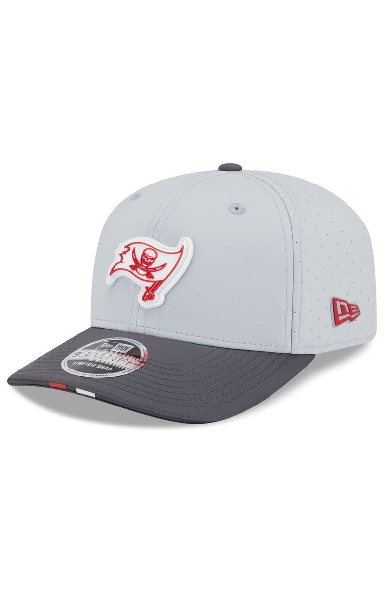 New Era Men's New Era  Gray/Graphite Tampa Bay Buccaneers 2025 NFL Training Camp 9SEVENTY Adjustable Hat, Main, color, 