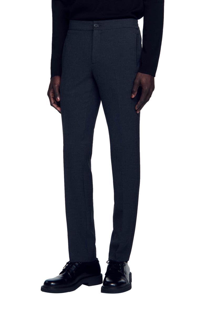 SANDRO Jersey trousers, Main, color,