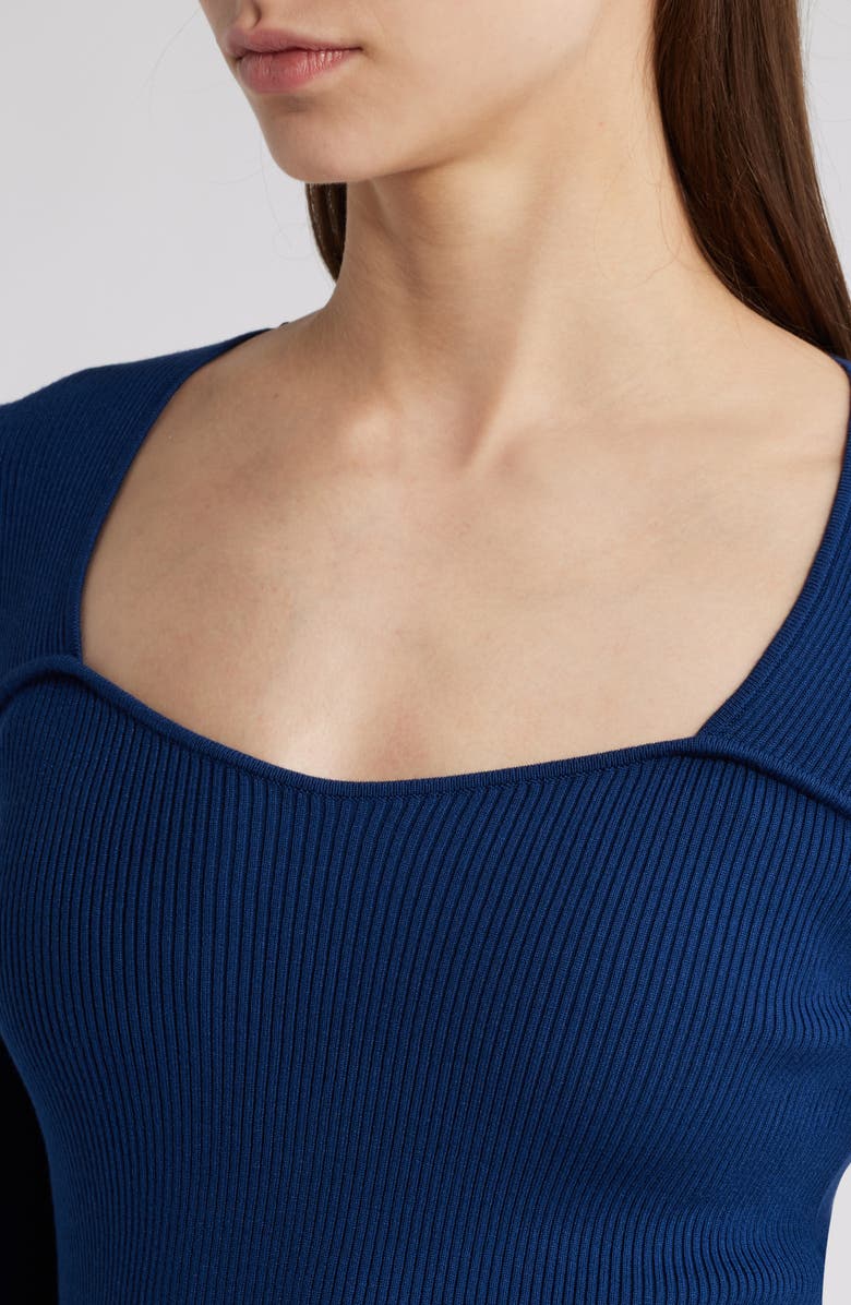 Elie Tahari The Sydney Rib Sweetheart Sweater, Alternate, color, 