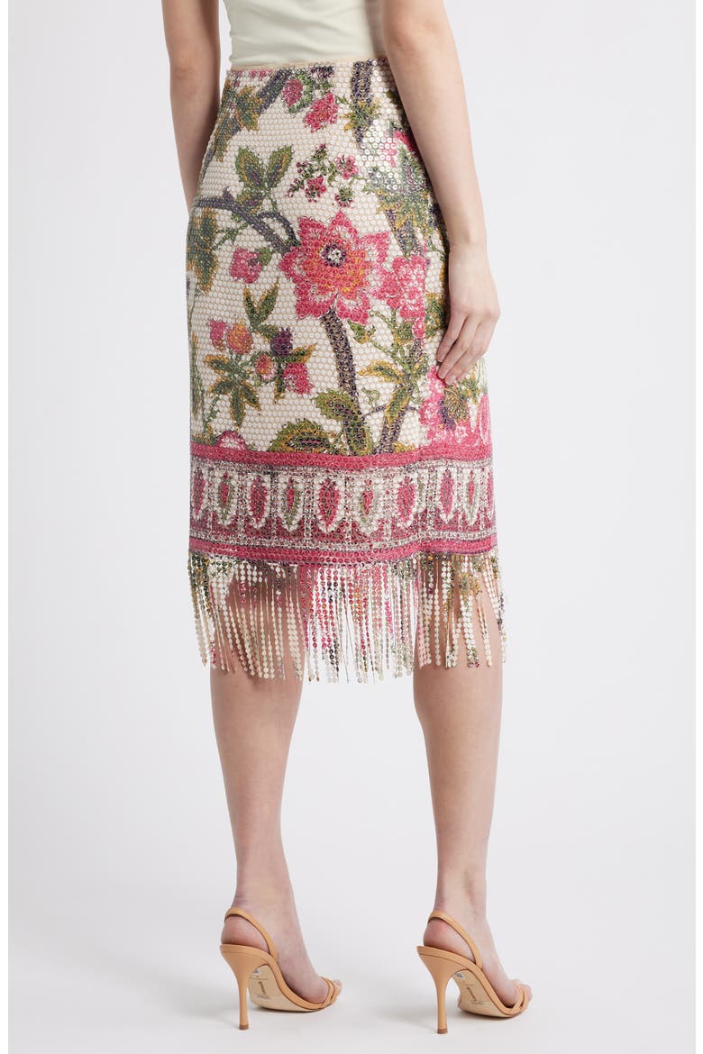 Vivienne Floral Sequin Skirt, Alternate, color, IVORY MULTI