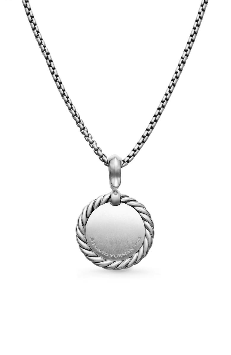 David Yurman Initial Charm Necklace with Diamonds, Alternate, color, Silver/ Diamond-F