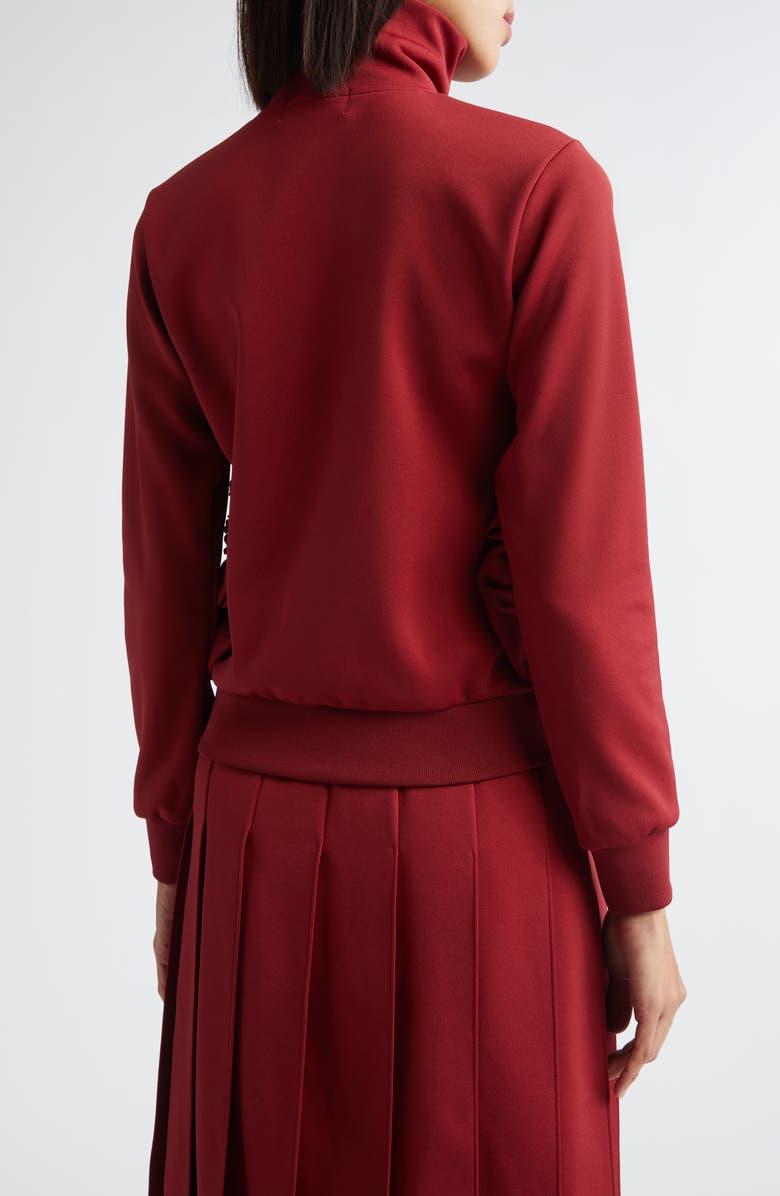 Comme des Garçons Girl Ruffle Pocket Full Zip Jersey Jacket, Alternate, color, Burgundy