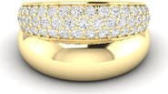 Everlee Pavé Domed Lab Diamond Ring in 14K