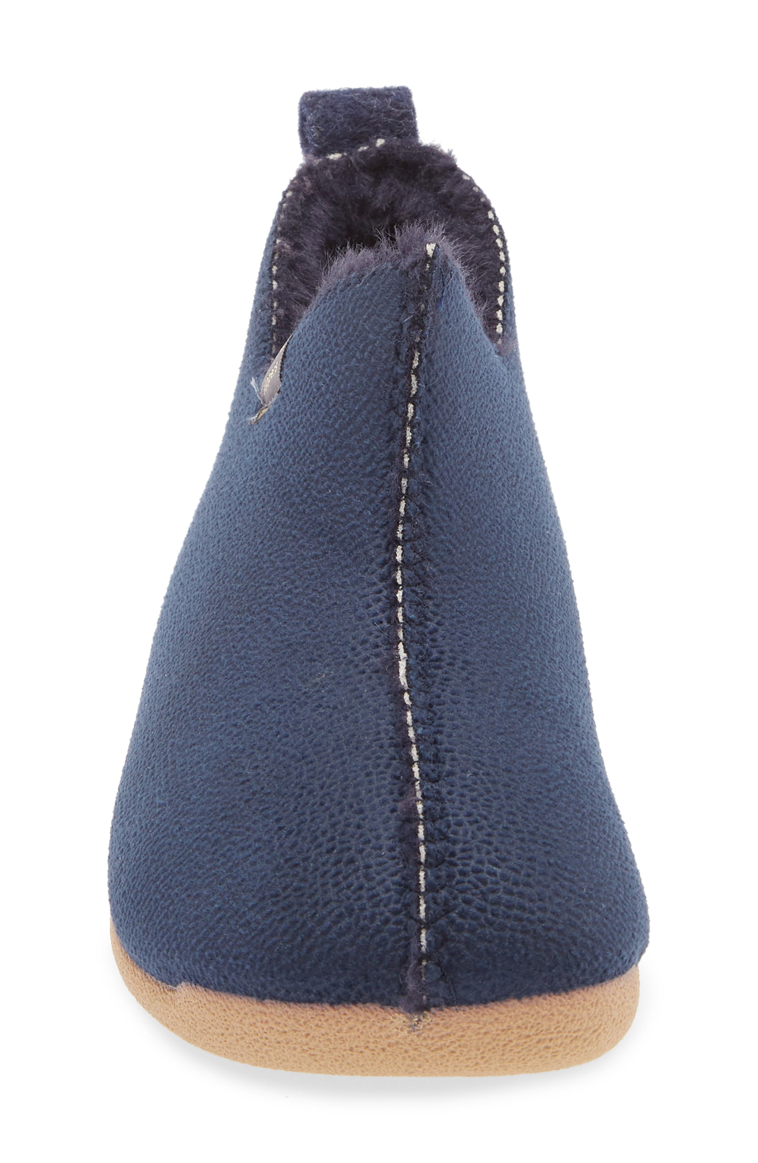 Moscu Faux Fur Lined Slip-On Shoe, Alternate, color, NAVY