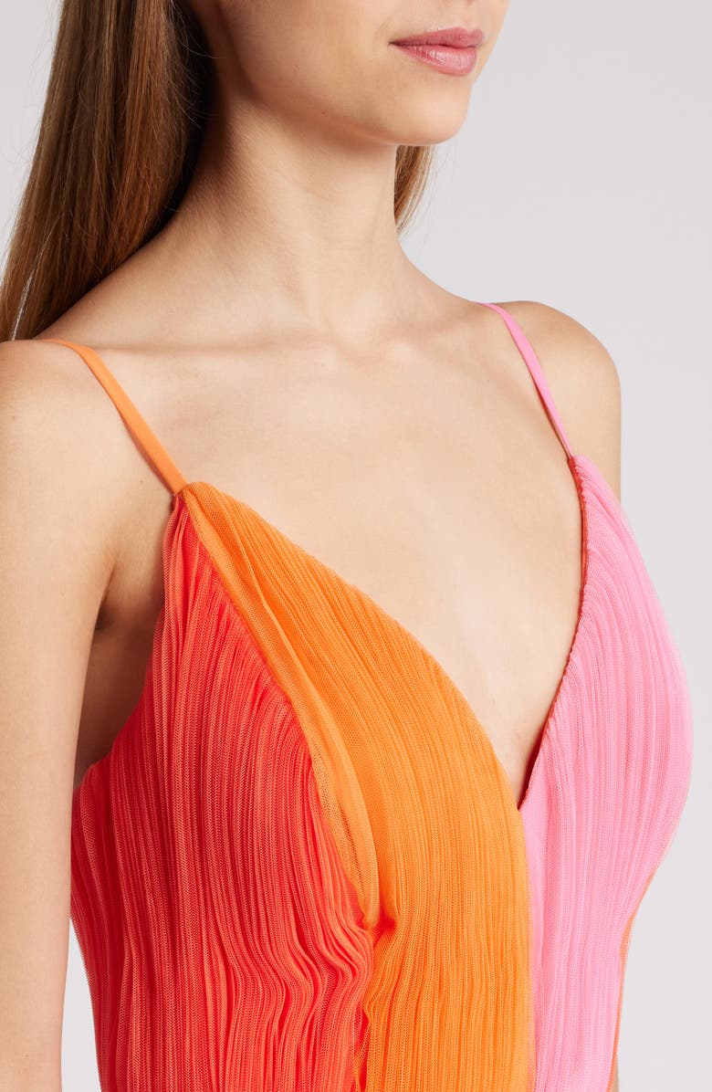 Hutch Colorblock Pleated Tulle Gown, Alternate, color, 