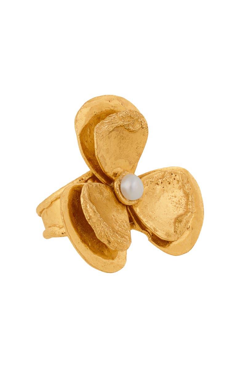 SYLVIA TOLEDANO Flower Ring, Main, color, White